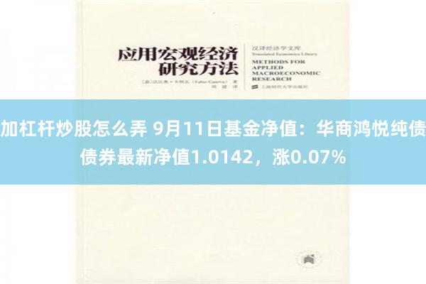 加杠杆炒股怎么弄 9月11日基金净值：华商鸿悦纯债债券最新净值1.0142，涨0.07%