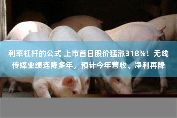 利率杠杆的公式 上市首日股价猛涨318%！无线传媒业绩连降多年，预计今年营收、净利再降