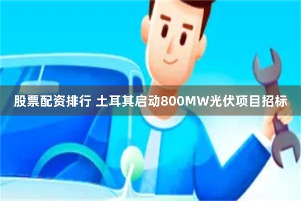 股票配资排行 土耳其启动800MW光伏项目招标