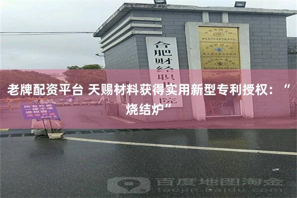 老牌配资平台 天赐材料获得实用新型专利授权：“烧结炉”